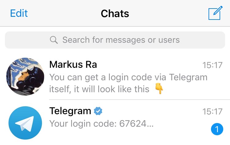 Pantau sesi login Telegram di setiap perangkat aktif